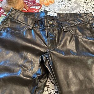 Faux leather studded pants, new w/o tags